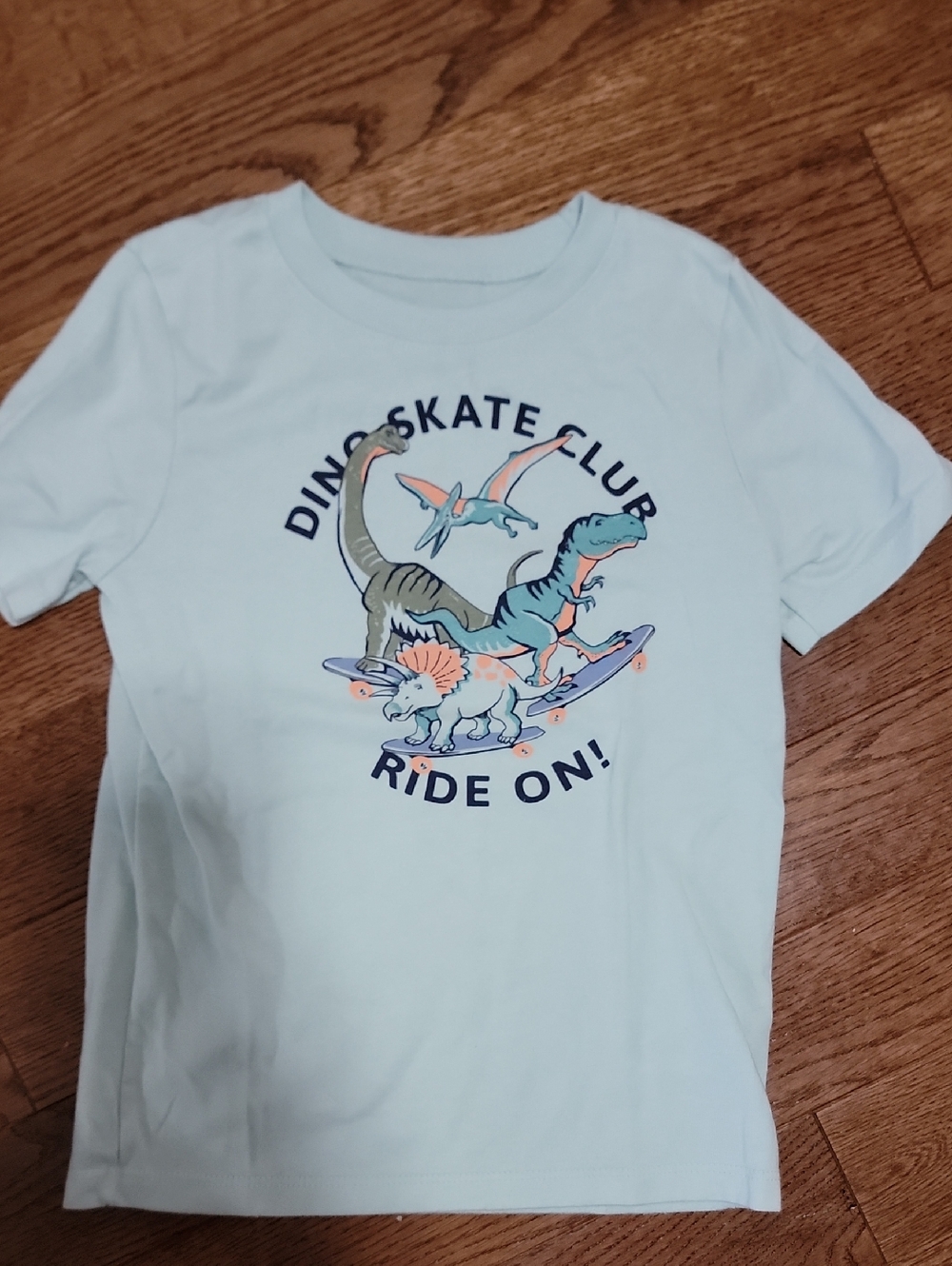 Garanimals Light Blue Dino Skate Club Tee with Coral Accents